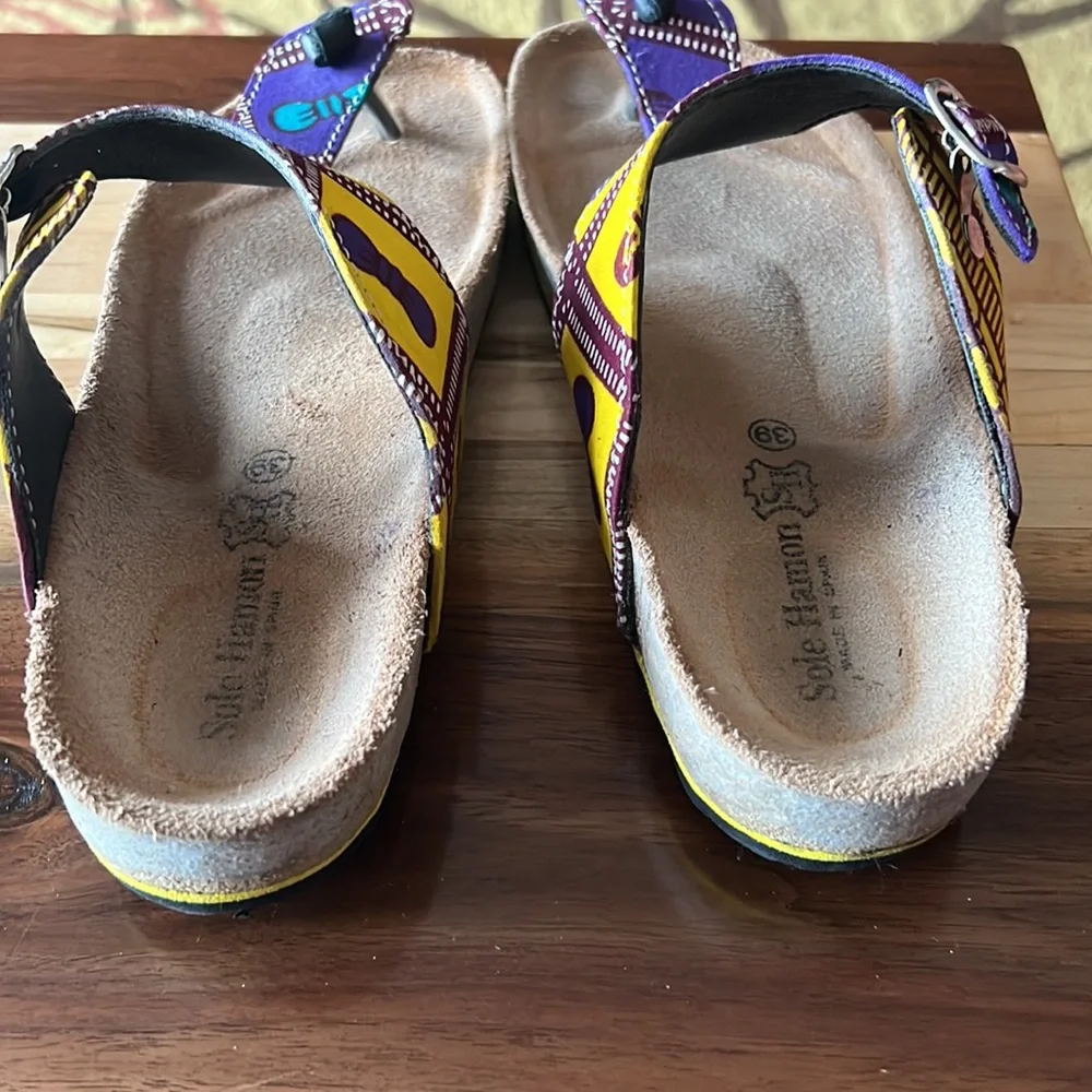Sole Hamin sandal women’s 7.5 printed colorful design